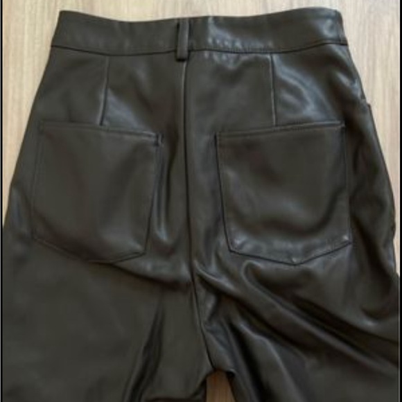 Leather gray fleece pants | trousers Missguided - Picture 3 of 3